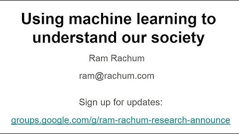 Ram Rachum: Using machine learning to understand our society