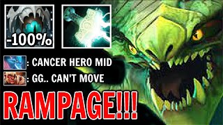 Most CANCER Hero Mid -100% Slow Skadi + Mjollnir Viper RAMPAGE vs Pro Troll Can't Move Dota 2