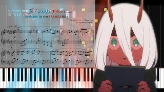 DARLING in the FRANXX ED4 (Ep.13) - "Hitori" (Piano sheets + tutorial) ダリフラ「ひとり」ピアノ楽譜 chords