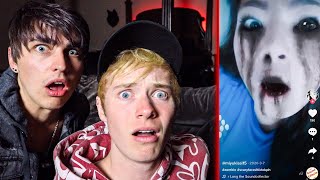 Reacting to the MOST TERRIFYING Tik Toks.. | Colby Brock