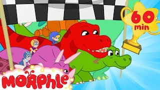 the dinosaur race angry dinosaur morphle cartoons for kids morphle tv