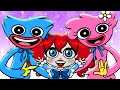 Siblings  poppy playtime animation meme with huggy wuggy kissy missy and poppy tiktok viral