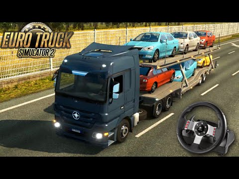 German Truck Simulator+Logitech G27 (É assim q se joga jogo de caminhao)