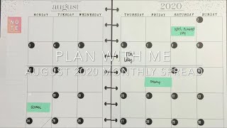 Plan With Me | August 2020 Monthly Spread | Discbound: Classic Happy Planner (Social Media Planner)