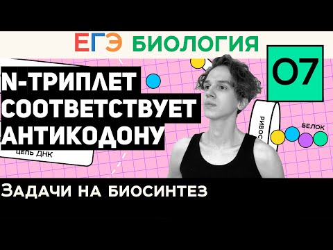 #7 N-Триплет соответствует антикодону  | Задачи 27 на синтез белка | ЕГЭ Биология