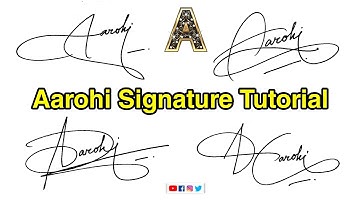 Ideas of Signature "A" | Aarohi Signature Tutorial | #signature #signaturestyle #viralvideo