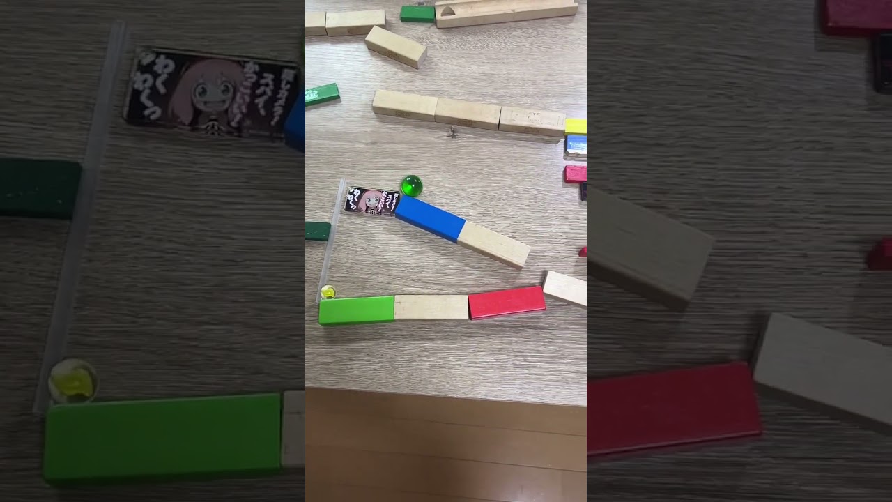 Marble Chain Reaction on a Table 