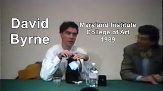 David Byrne interview at MICA (1989)