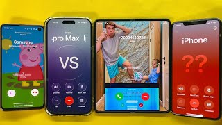 Four incoming Call iPhone 14, iPhone xs, Samsung Z Fold, S10E