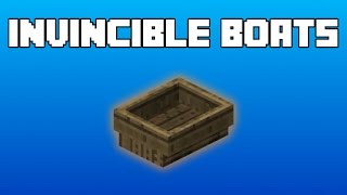 Invincible Boats in Minecraft - No Mods!