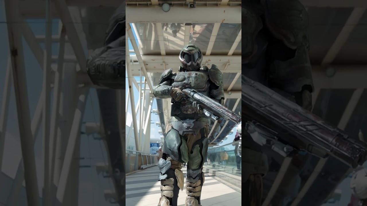 ⭐AMAZING Doom armour build⭐ incredible DOOM cosplay bringing the game to life at ROMICS