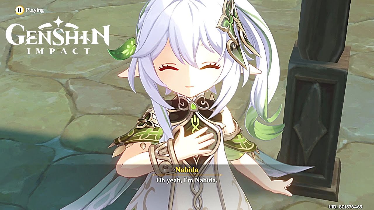 Nahida First InGame Appearance Cutscene Genshin Impact YouTube