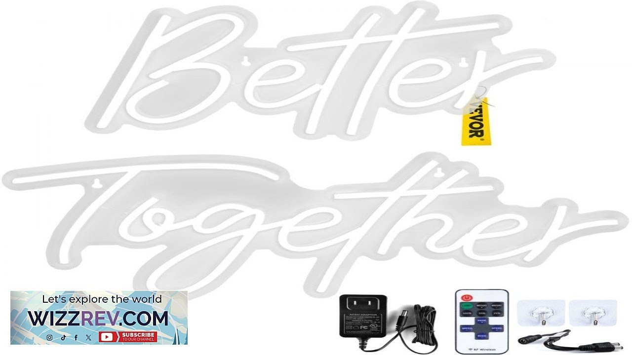 VEVOR Better Together Neon Sign 13" x 7" +18" x 8" Warm