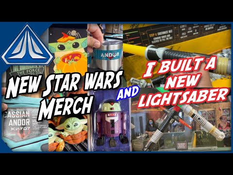 I built a new LIGHTSABER! and NEW Star Wars Andor Merch around Disneyland Star Wars Trading Post