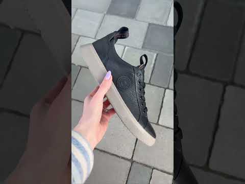 Мужские кожаные кеды демисезонные чёрные из натуральной кожи для мужчин весна осень, размер 40 41 42 43 44 45, видео 1