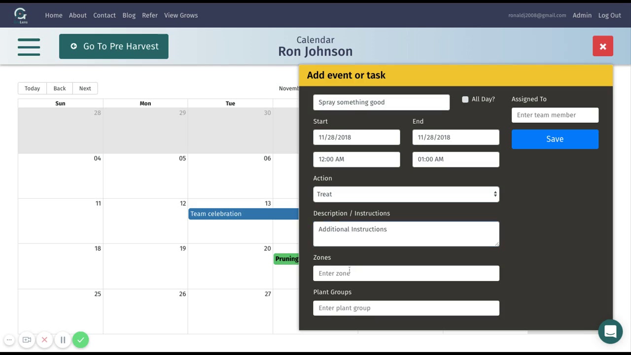 Calendar Feature v1 - GroLens
