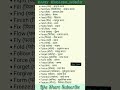 Daily use English words/Spoken English/English learning #english #vocabulary #shorts