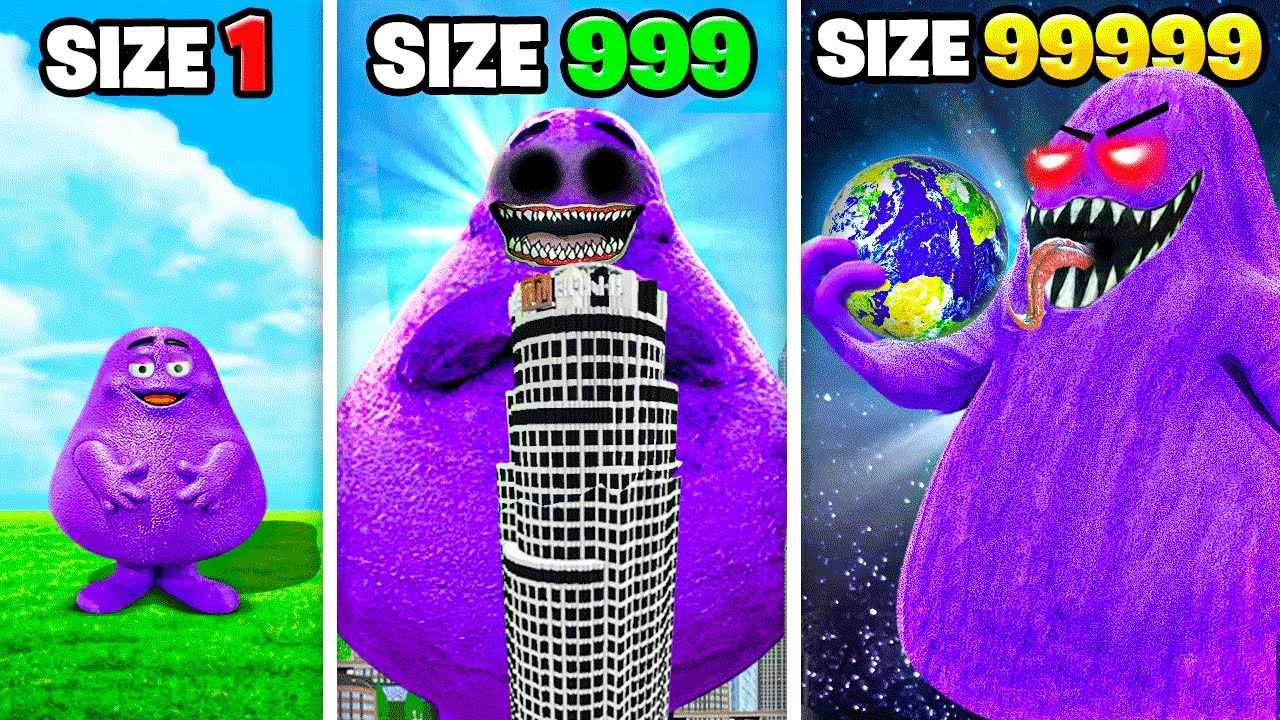 Growing GRIMACE To BIGGEST In GTA 5!