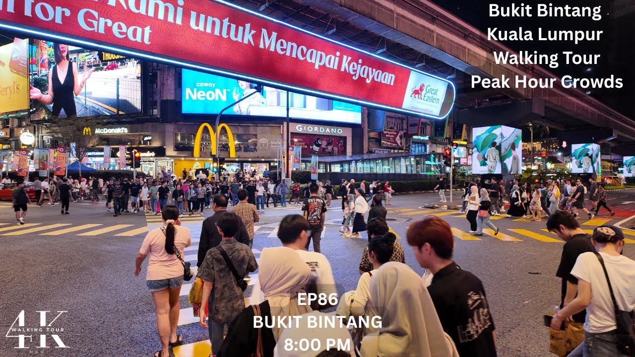 EP86 | Bukit Bintang Kuala Lumpur Peak Hour Crowds | Kuala Lumpur Nightlife | DJI Pocket 3