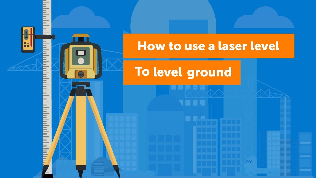 How To Use A Lazer Level How to Use a Laser Level to Level Ground - YouTube