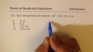 Roots of Quadratic Equations Multiple Choice Applications Test - EDEXCEL - GCSE - SAT