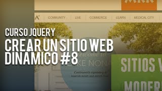 Curso jQuery, crear un sitio web dinámico #8