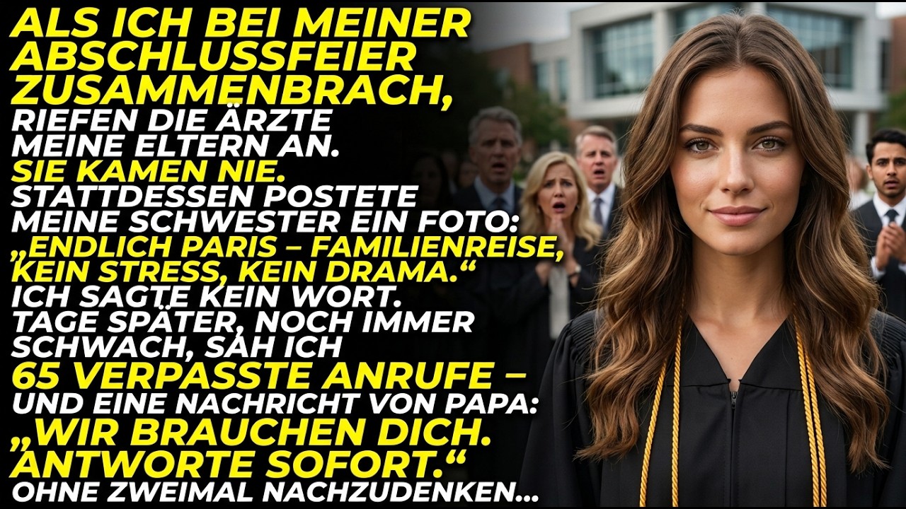 Bei meiner Abschlussfeier brach ich zusammen – meine Eltern gingen nach Paris, nur Opa kam