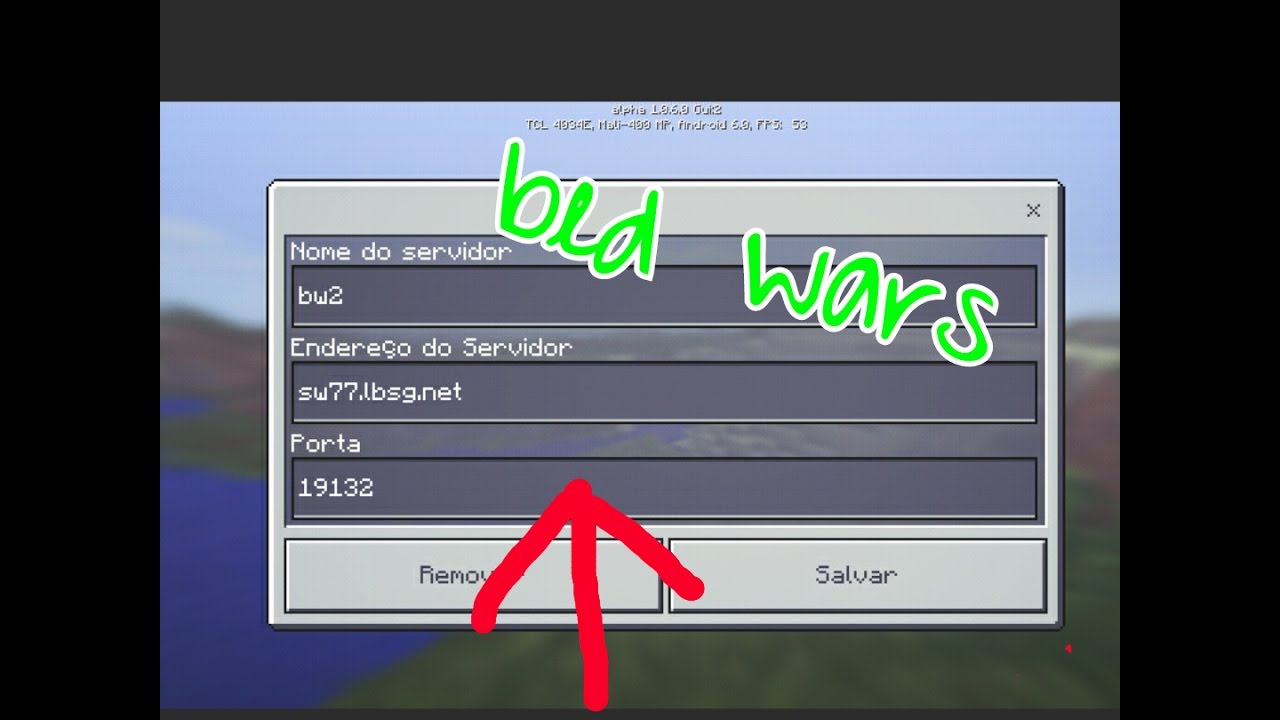 Novo servidor de bed wars para mcpe !! 