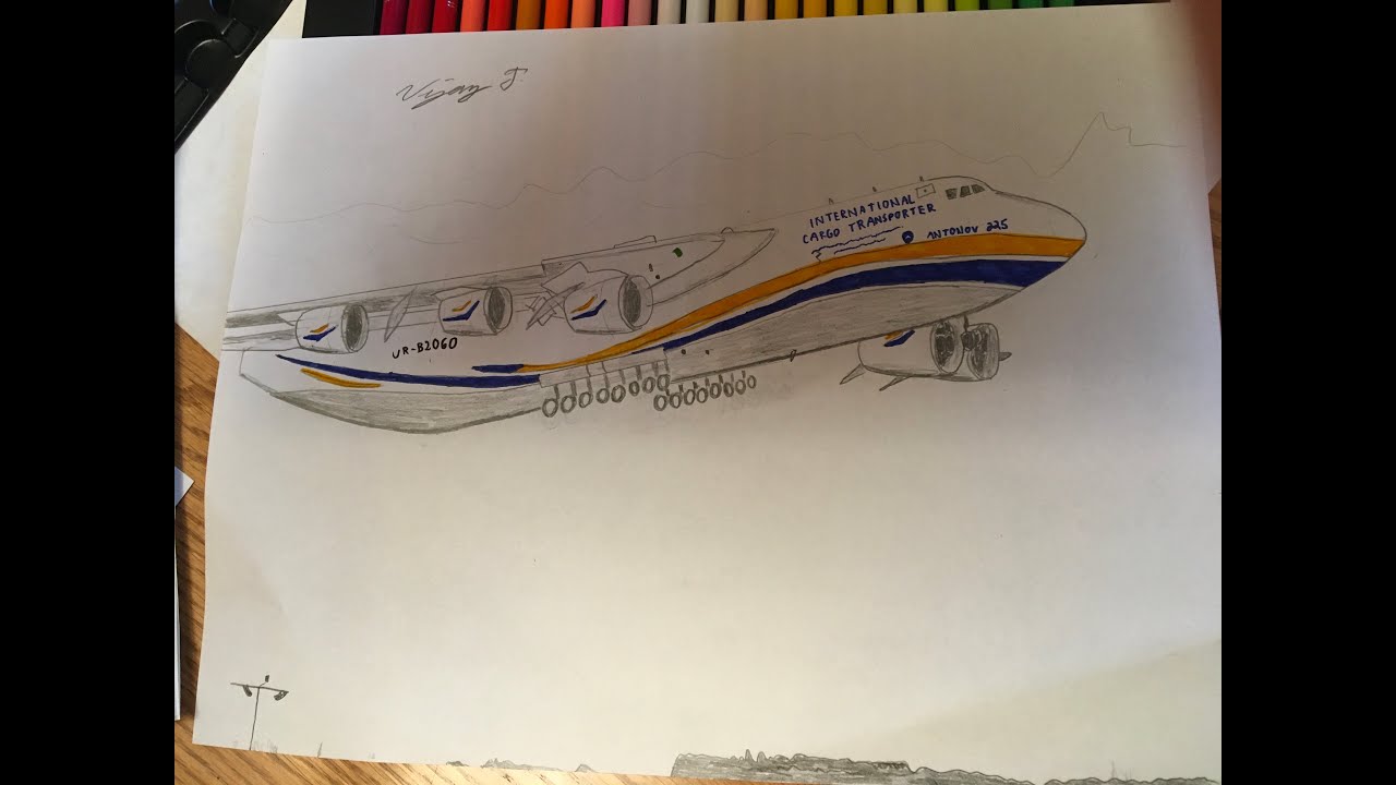 Antonov An 225 Timelapse Drawing Youtube