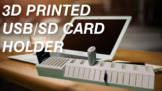 USB SD and MicroSD holder 3D Printed - Tutorial, Print Settings, Time lapse, Showcase