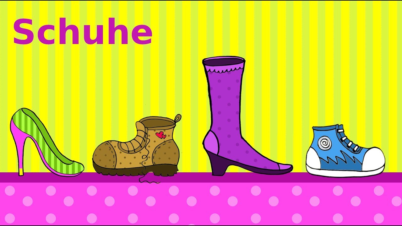 Deutsch lernen: Schuhe & Einkaufen im Schuhgeschäft / learning German: shoes & shoe shopping