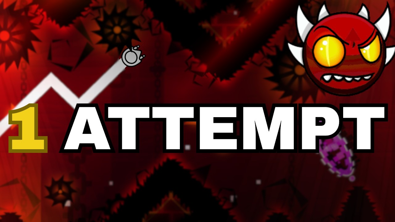 Geometry Dash but 1 Attempt On Every Demon I Beat.. - YouTube