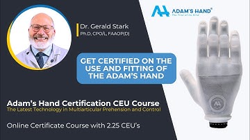 Get certified on the use and fitting of the Adam