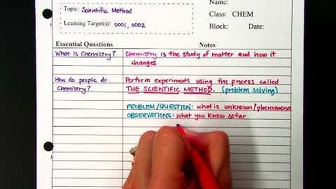 Cornell Notes:  Scientific Method Part 1