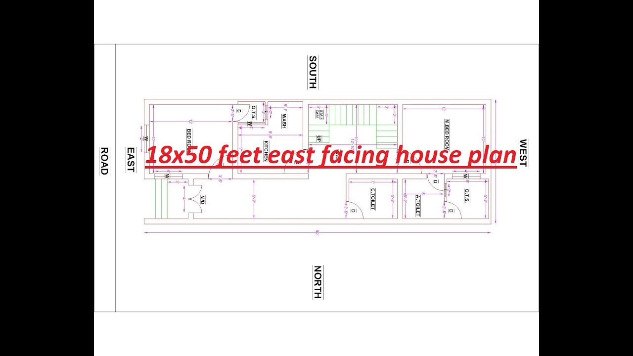 East Facing House Plans 18x50 Feet House Plan 18x50 Feet East Facing House Plan Youtube