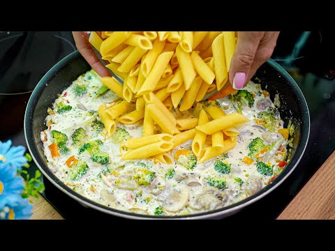 Cremige Pasta mit Brokkoli und Pilzen! Überraschend schnell und lecker! TOP 3 Rezepte mit Brokkoli