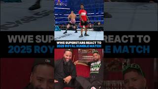 @IShowSpeed took that spear like a champ! 🫡 Watch WWE Superstars react to the 2025 #RoyalRumble ⬆️
