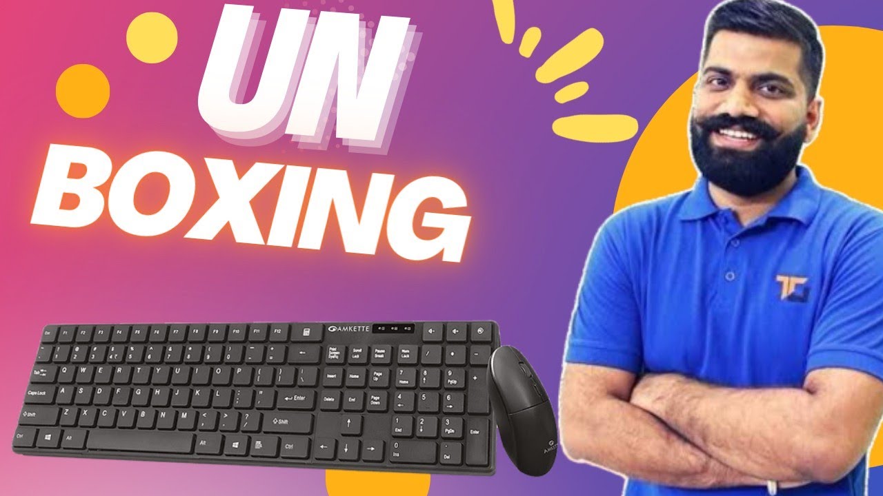 Amekette Wireless keyboard and mouse combo unboxing and review