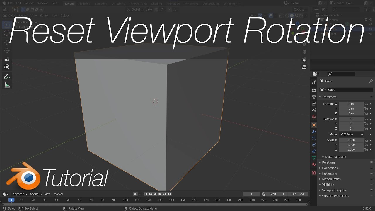 How to Reset Orbit Rotation, Put Object in in Blender