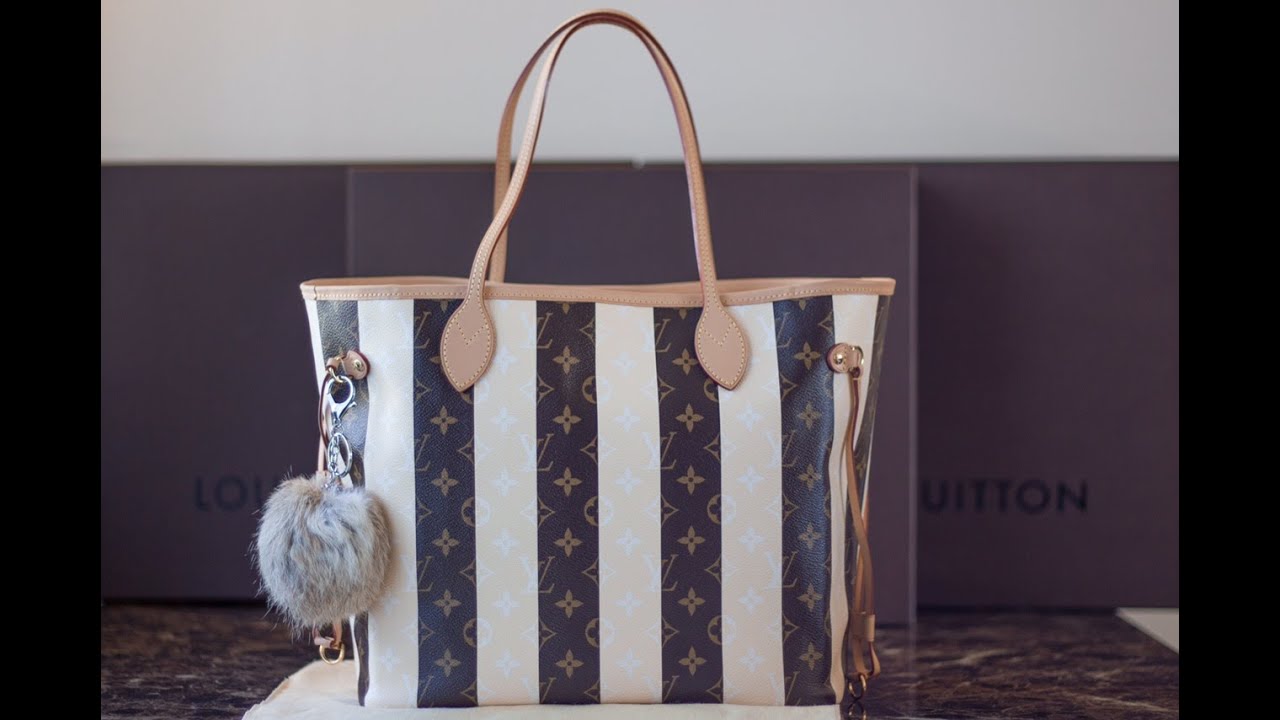 Louis Vuitton Neverfull Limited Edition Stripes Tote bag in brown