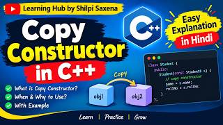 Information Lec 29: Copy Constructor in C++ in Hindi | Easy Explanation with Program & Example | OOPs Update