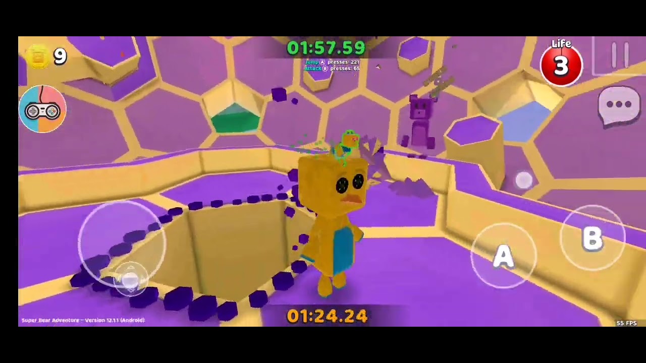 سبايدر مان للمره الثانيه للعبه SUPER BEAR ADVENTURE ختمتها في 02.59.51 ثانيه