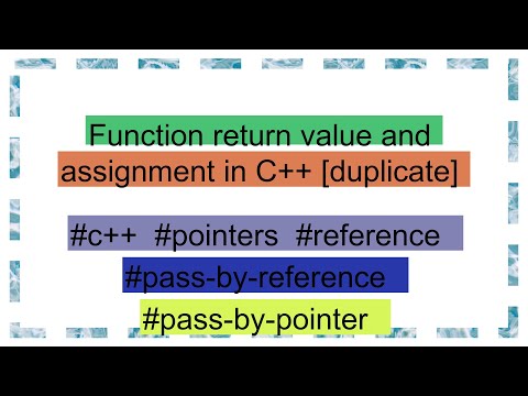 Function return value and assignment in C++ [duplicate]