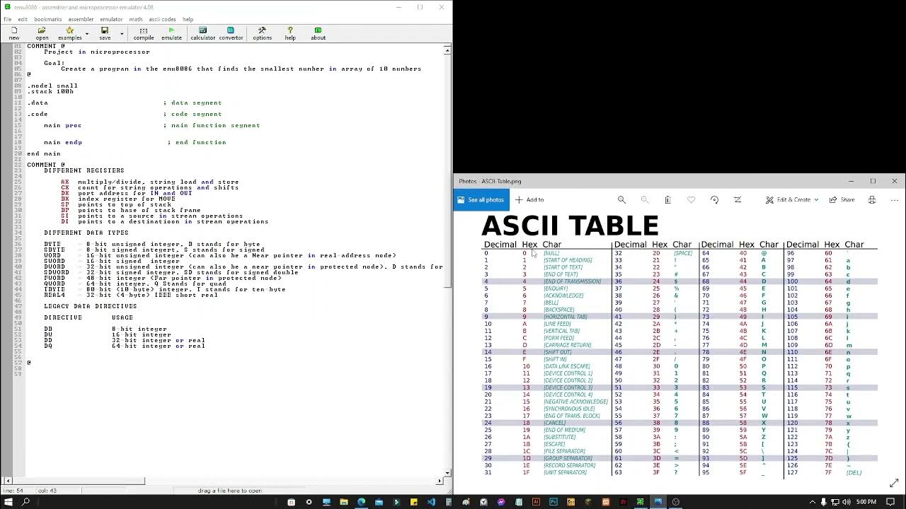Assembly Language: Find The Smallest Number in Array of 10 Numbers ...