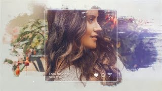 After Effects Template: Instagram Memories Watercolor Slideshow + Free Font Download
