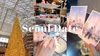 Seoul Date VLOG🇰🇷| Coex Library, Christmas, Engagement, New Years Eve, Afternoon tea| Couple VLOG💕💍