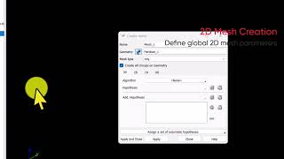SALOME Mesh Generator - Global 2D Mesh Parameters