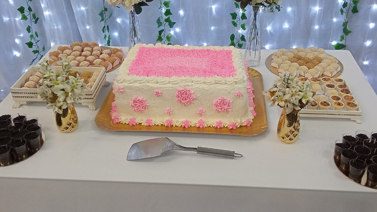 Bolo de casamento simples para 60 pessoas #confeitaria #dica - YouTube