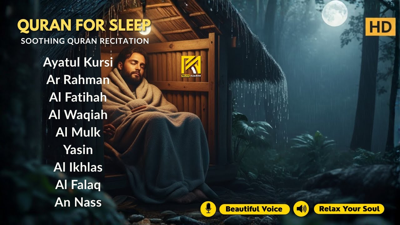Serene Slumber: Healing Quran for Ultimate Relaxation | Ayatul Kursi, Yasin, Rahman, Waqiah, Mulk