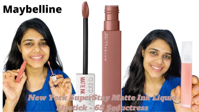 MAYBELLINE SUPERSTAY MATTE INK LIPSTICK || SHADE - SEDUCTRESS 65 || 12  HOURS STAYING POWER 🤯 || - YouTube